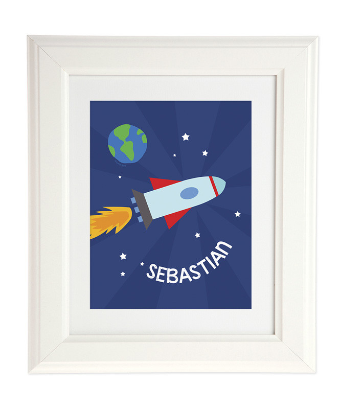 Rocket on the Sky Kids Wall Art