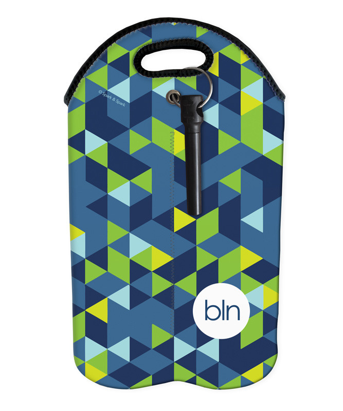 Dynamic Blue Ways Wine Tote