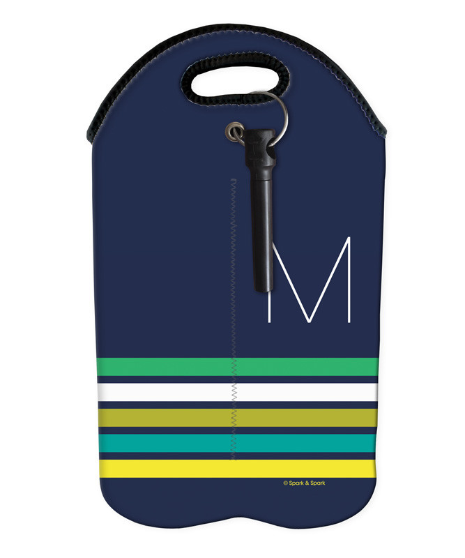 Real Simple Blue Wine Tote