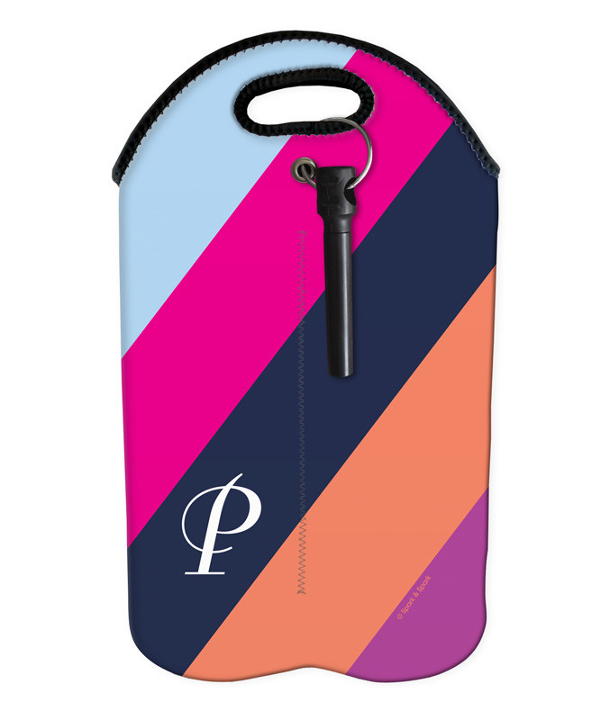 Simply My Initial (Pink) Wine Tote