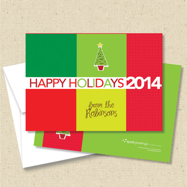 Front and back (optional) with white envelope