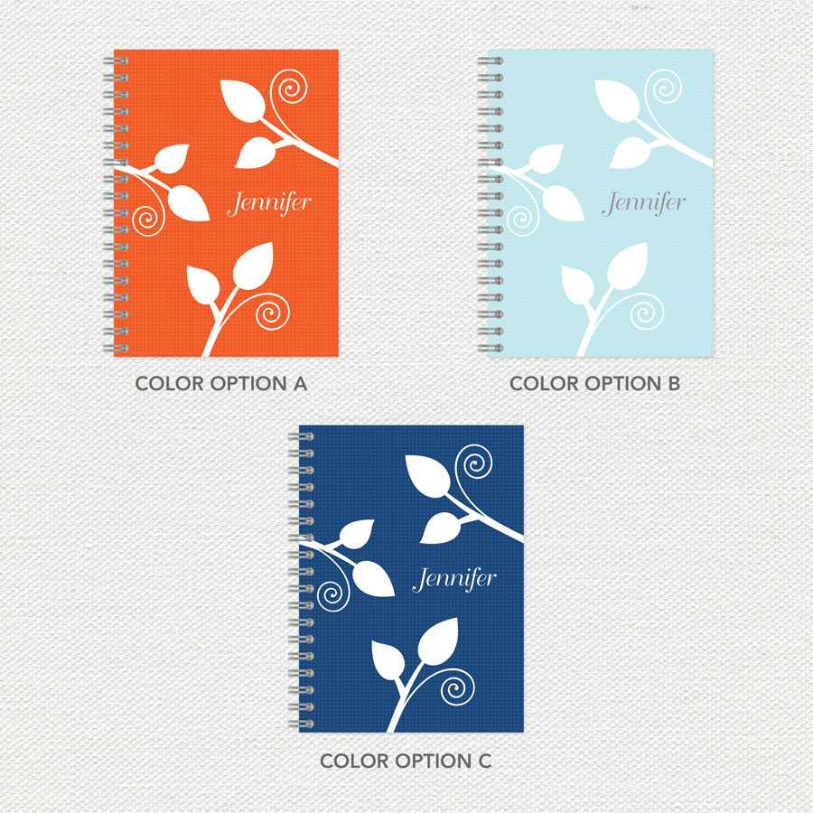 Leaves and Swirls Orange Journal