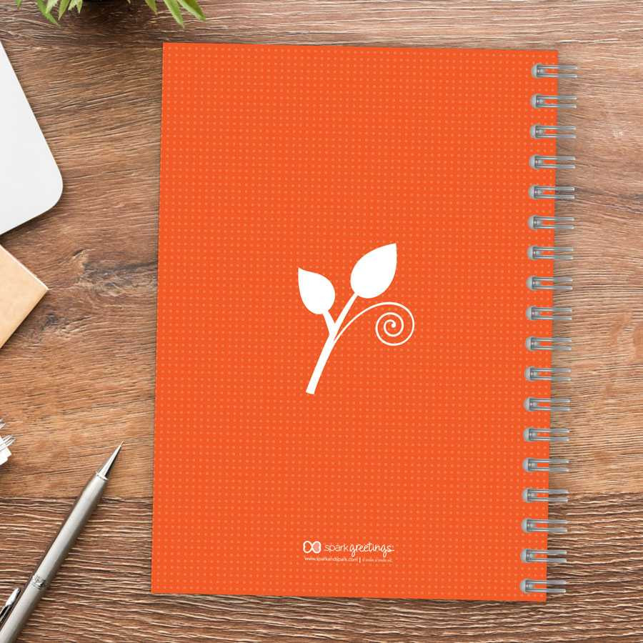 Leaves and Swirls Orange Journal