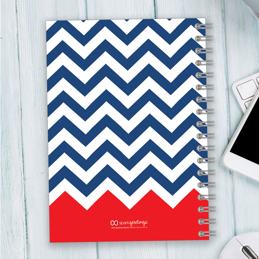 Chevron and Initials Writing Journal