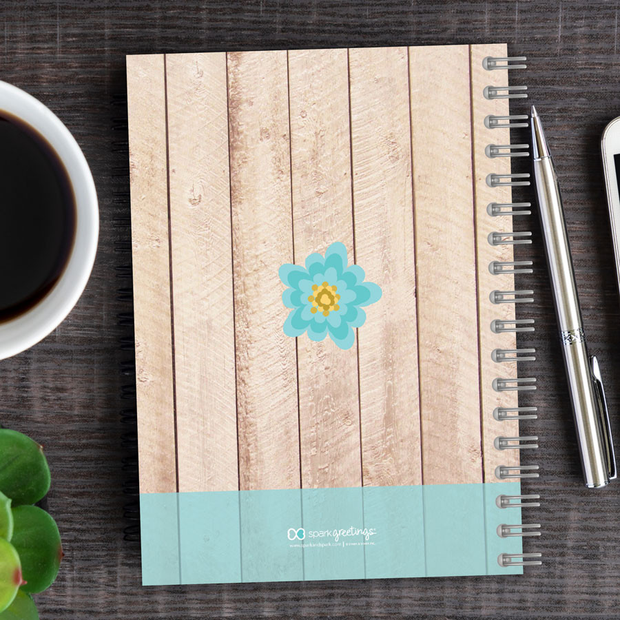 Rustic flower journal