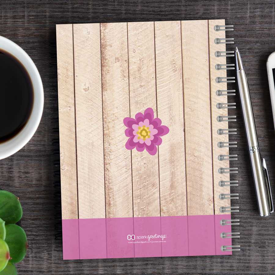 Rustic flower journal