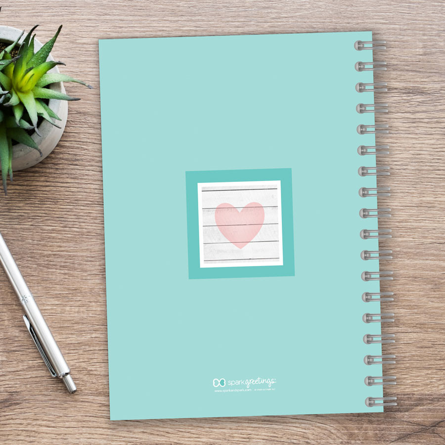 Rustic White Heart Journal