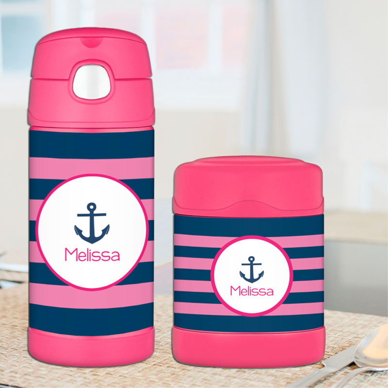 Let's Sail Pink Thermos Bottle