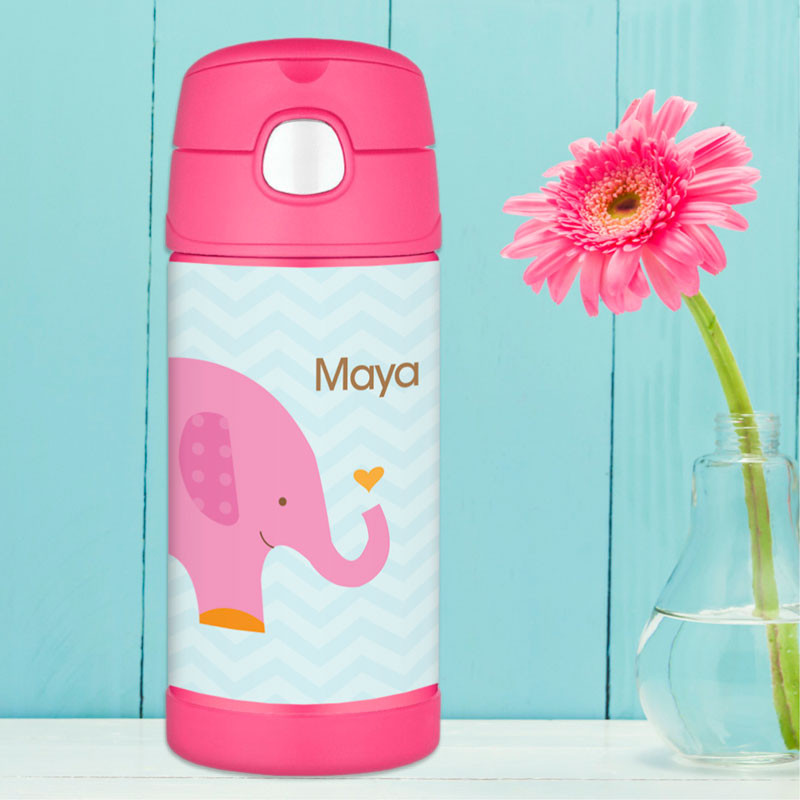 Sweet Pink Elephant Thermos Bottle