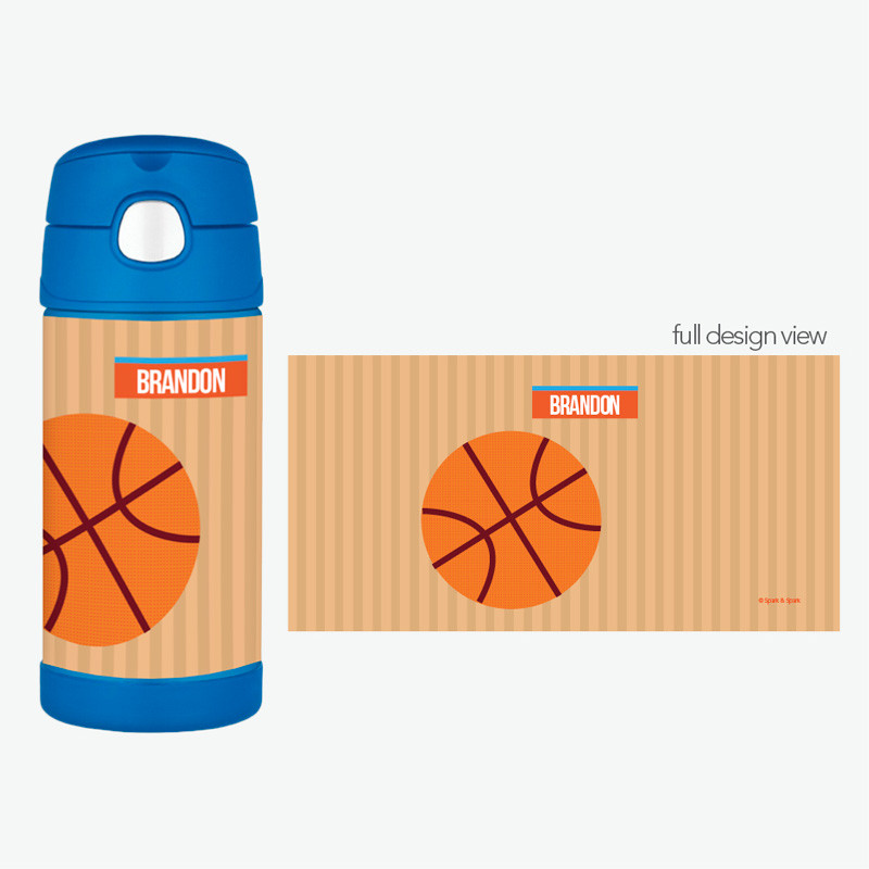 Basketball Fan Boy Thermos Bottle