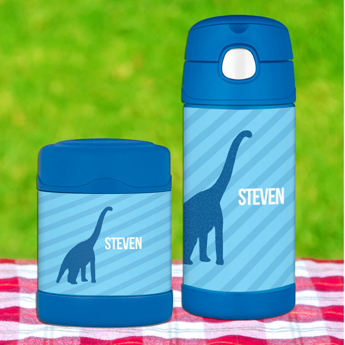 Dino and Me Blue Thermos Bottle