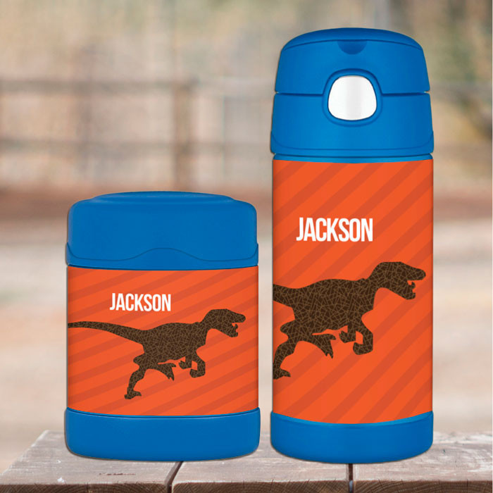 Dino and Me Orange Thermos Bottle