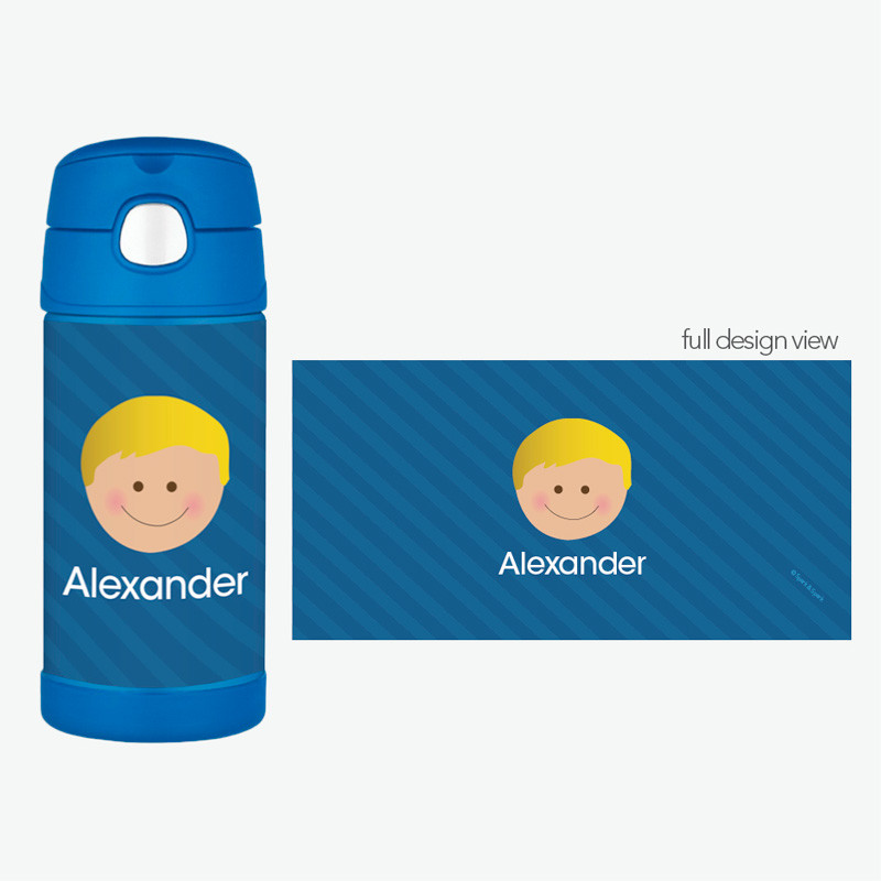Just Like Me Boy Blue Thermos Bottle