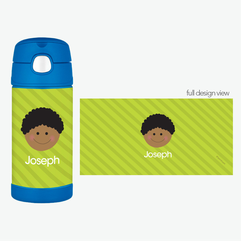 Just Like Me Boy Green Thermos Bottle