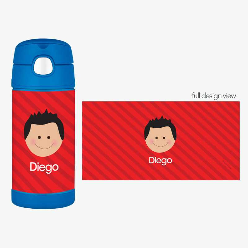 Just Like Me Boy Red Thermos Bottle