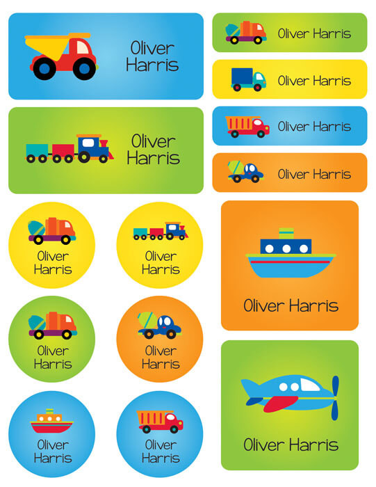 Transportation Waterproof Labels Variety Pack (Set of 56)
