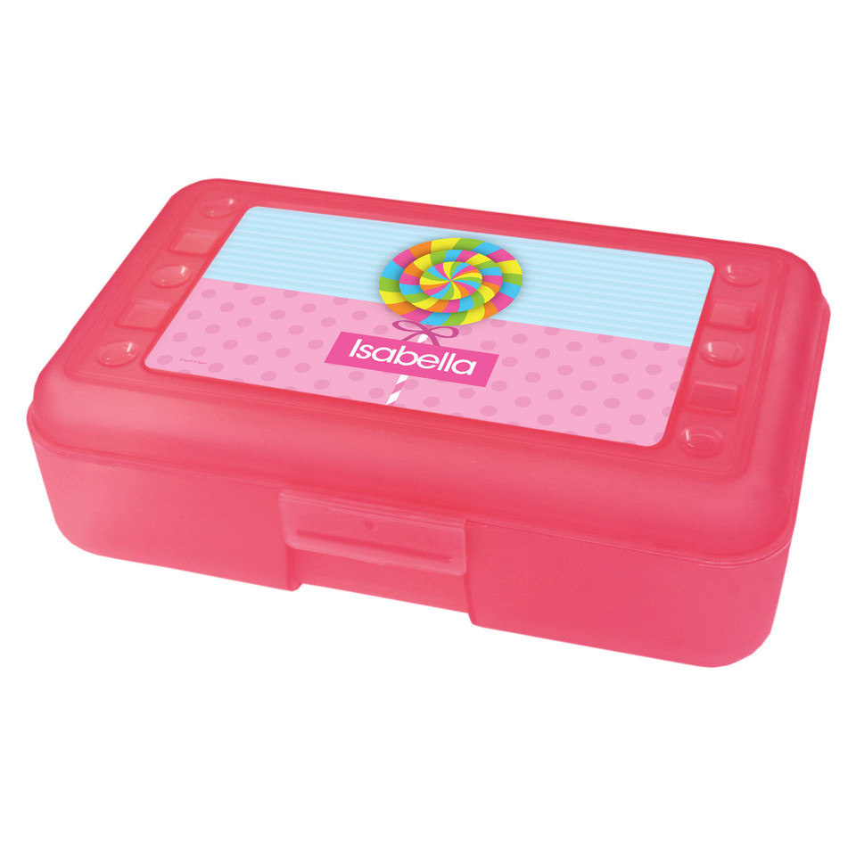 Yummy Lollipop Personalized Pencil Box