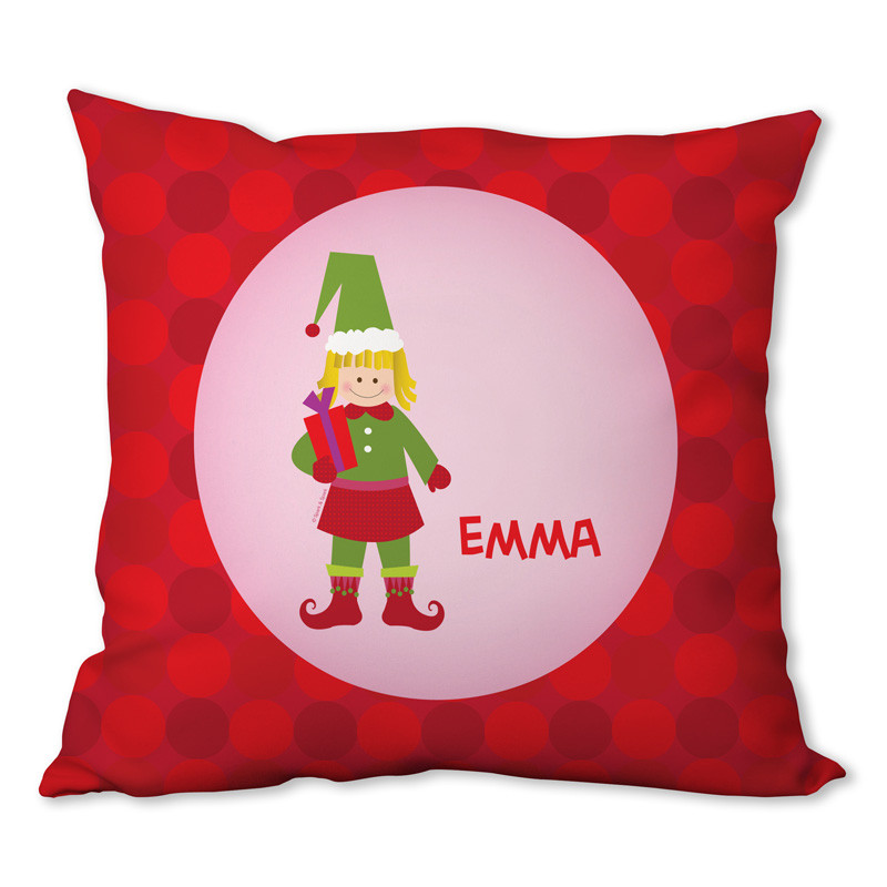Cute Elf (Girl) Personalized Pillow