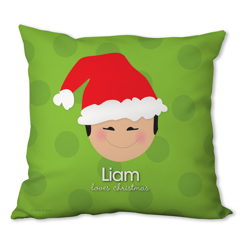 Santa's Hat (Boy) Personalized Pillow