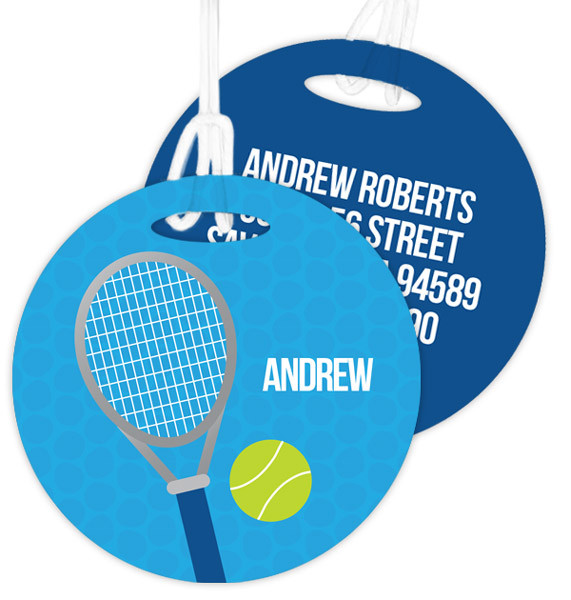 Tennis Fan Kids Luggage Tags