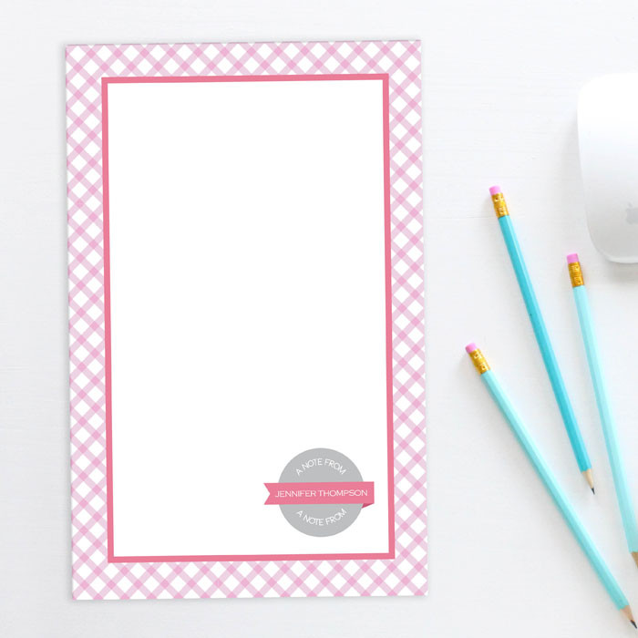 Criss Cross Square Custom Notepad