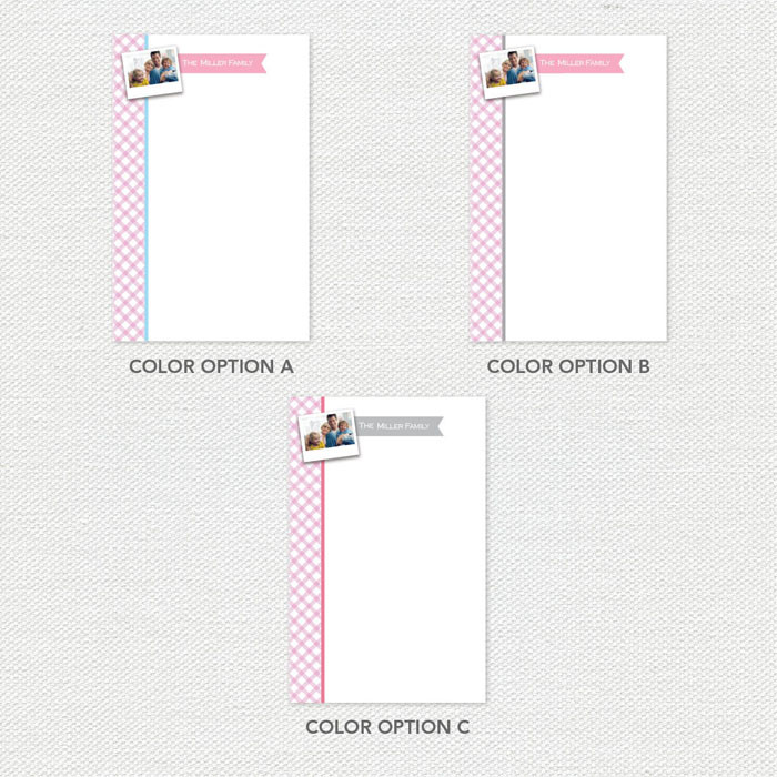 Criss Cross Photo Custom Notepad