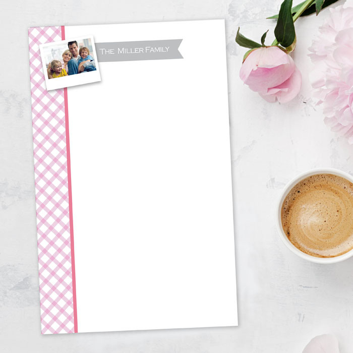 Criss Cross Photo Custom Notepad