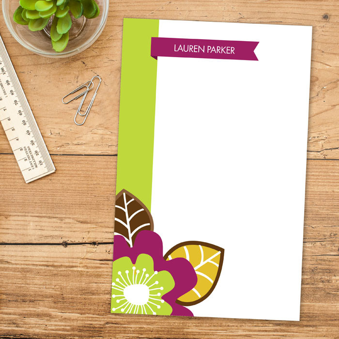 Bold Beauty Border Custom Notepad