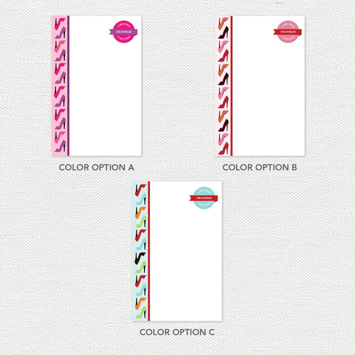 Love for Shoes Border Custom Notepad