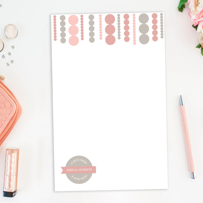 Modern Notepad Teacher Gift | Luxe Circles Top