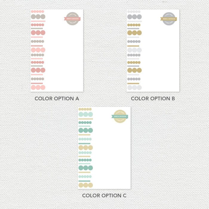 Luxe Circles Border Custom Notepad