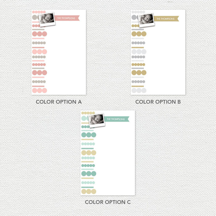 Luxe Circles Photo Custom Notepad