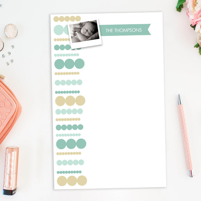 Luxe Circles Photo Custom Notepad
