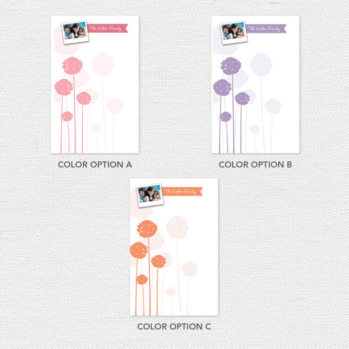 Clear Poms Poms Photo Custom Notepad