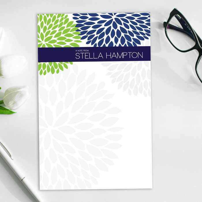 Bold Flowers Custom Notepad