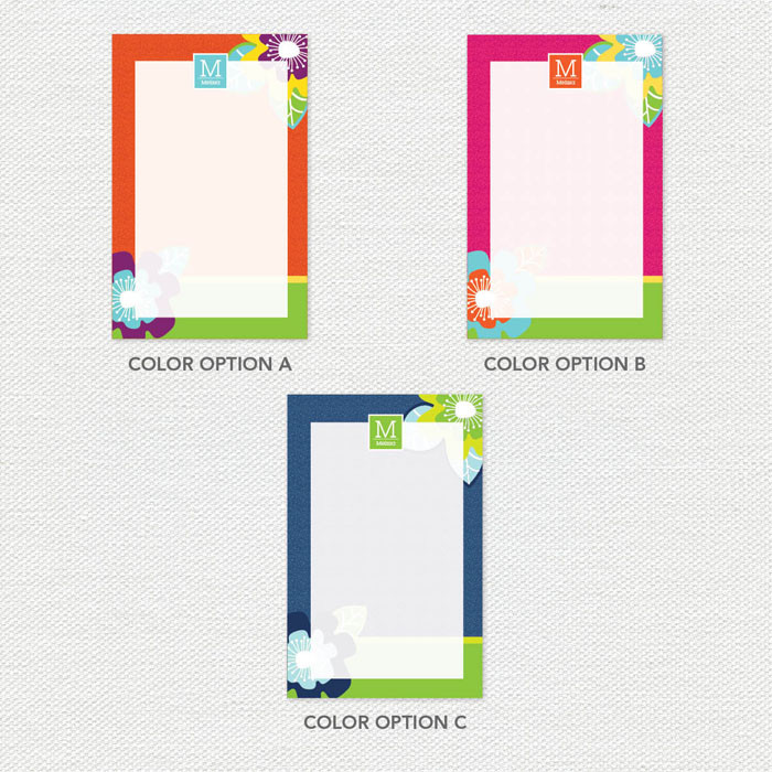 Modern Blooms Custom Notepad