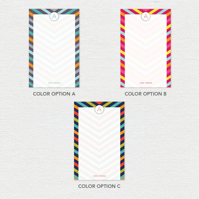 Style in Stripes Custom Notepad