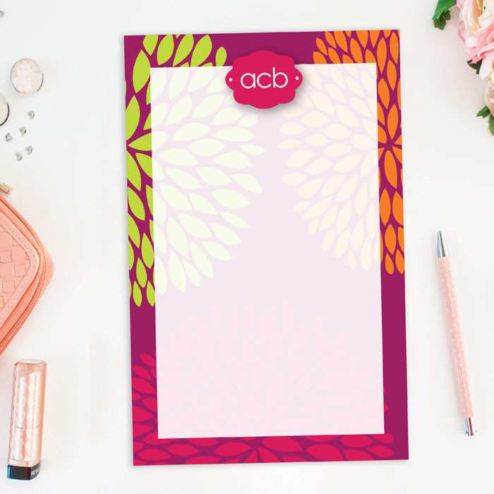 Pom Pom Flowers Custom Notepad