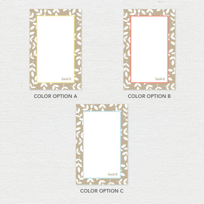 Leafy Bunch Custom Notepad