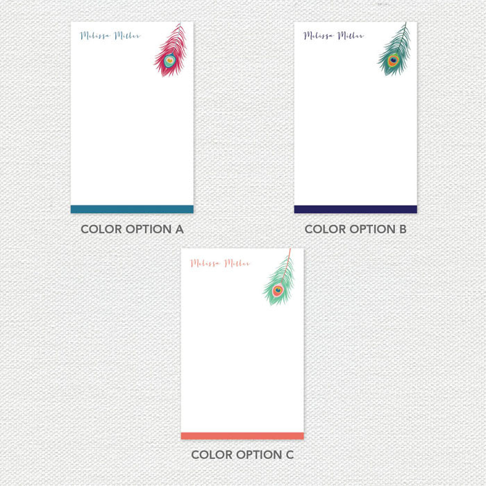 A Beautiful Feather Custom Notepad