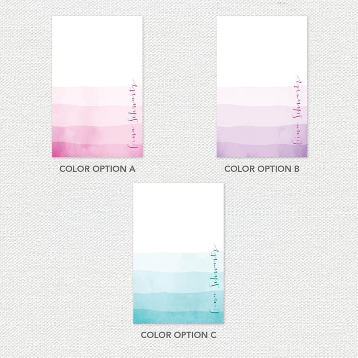 Watercolor Waves Custom Notepad