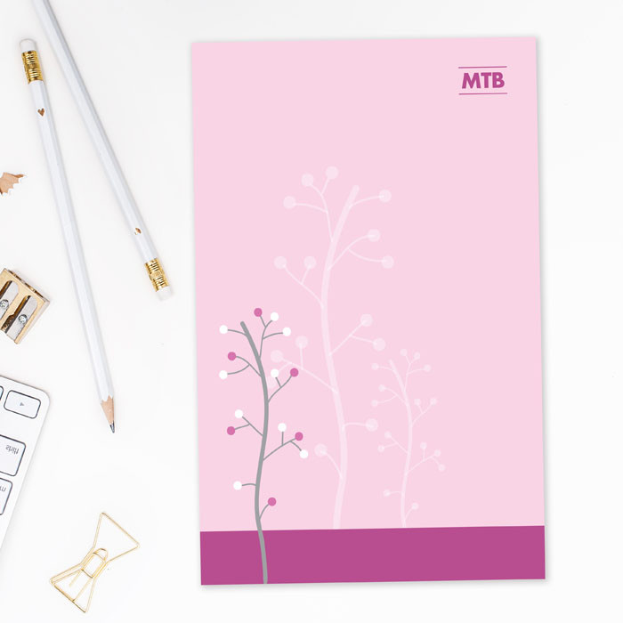 Modern Thin Tree Custom Notepad