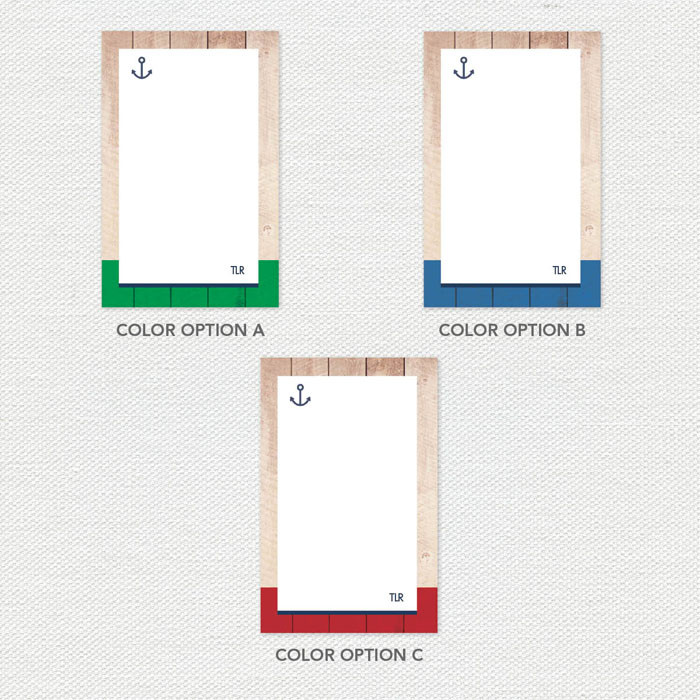 Rustic Anchor Custom Notepad