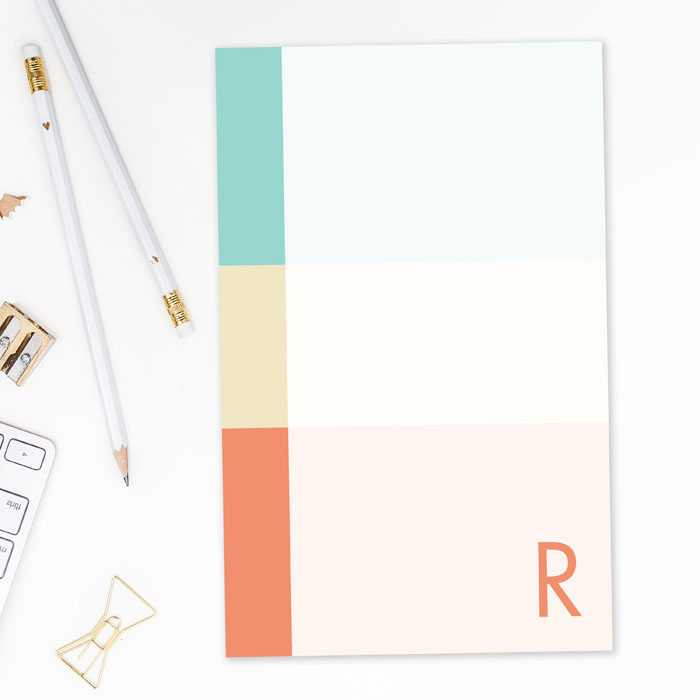 Three Color Rows Custom Notepad
