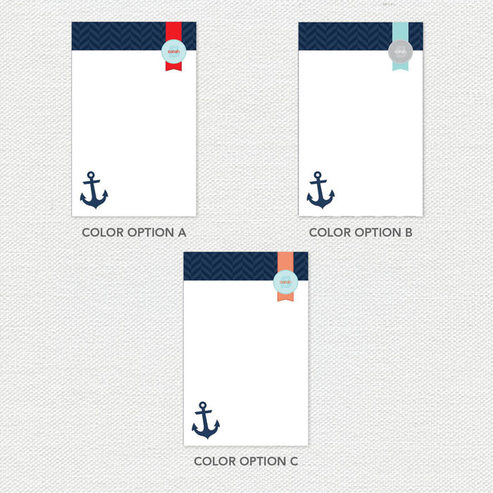 Small Anchor Custom Notepad