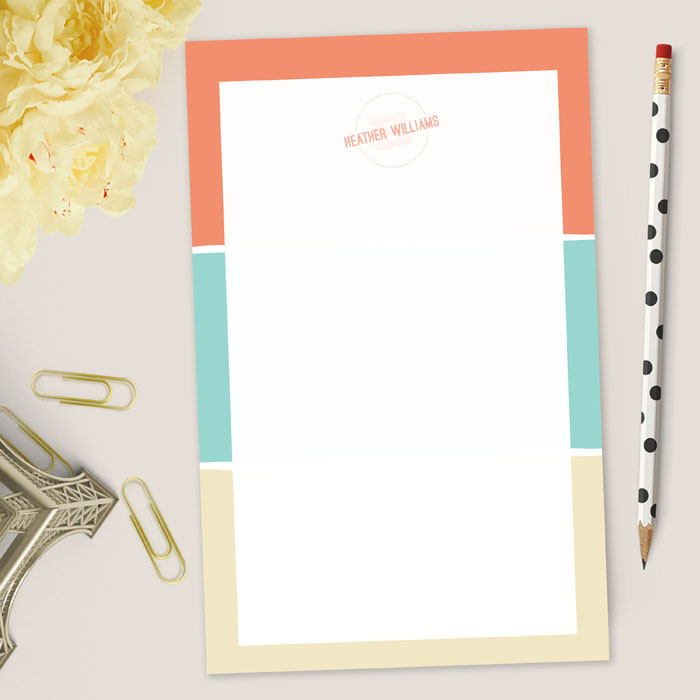 Three Stripes Custom Notepad