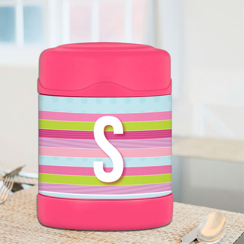 sweet lines personalized thermos food jar for kids