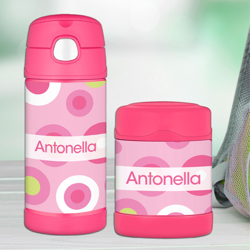 Circles and Circles Pink Thermos Food Jar