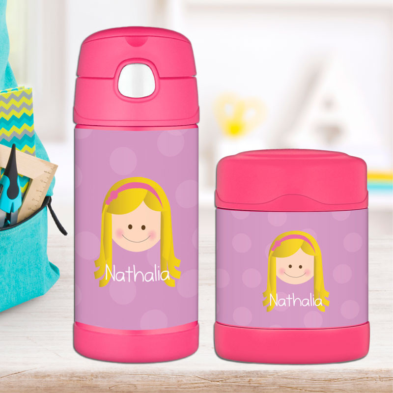 Just Like Me Girl Lavender Kids Thermos Food Jar