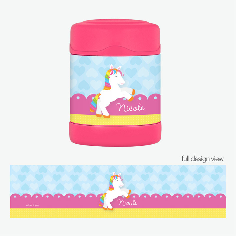 Cute Rainbow Pony Thermos Food Jar
